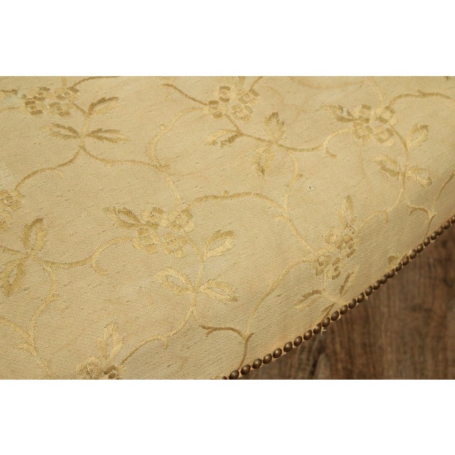 Wood Regency Style Vintage Mahogany Frame Settee For Sale - Image 7 of 12