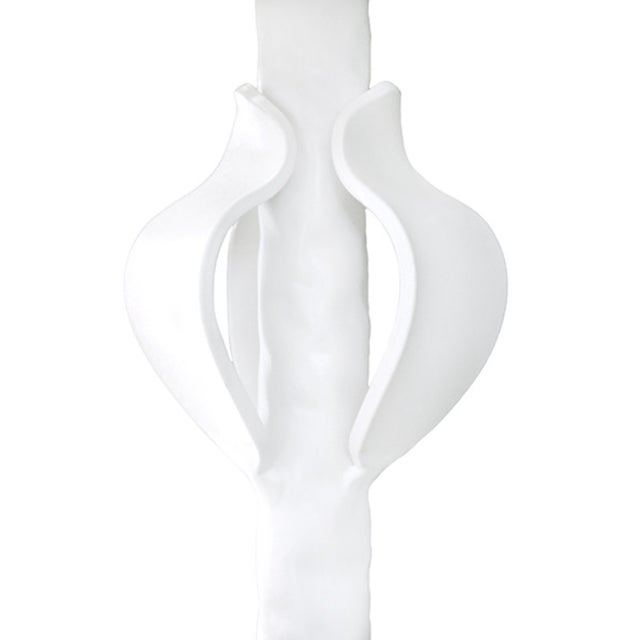 Contemporary Matthew Izzo Home Linda Flush Iron Wall Sconce in Powder Coat White For Sale - Image 3 of 4