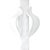 Contemporary Matthew Izzo Home Linda Flush Iron Wall Sconce in Powder Coat White For Sale - Image 3 of 4