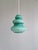 Space Age Pendant Light in Blue-Green Opaline Glass, 1960s For Sale - Image 6 of 13