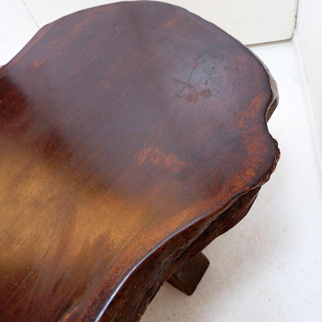Large Mid-Century Brutalist Live Edge Coffee Table, 1950s For Sale - Image 12 of 16