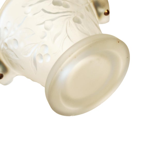 Metal French Art Deco Frosted Glass and Gilt Bronze Basket from Etling Paris, 1930s For Sale - Image 7 of 8
