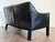 Black Vintage 1980’s Mario Bellini for Cassina Cab Leather Settee For Sale - Image 8 of 10