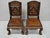 Late 20th Century Vintage Chinoiserie Thai Oriental Carved Teak Wood Dining Side Chairs - A Pair For Sale - Image 5 of 12
