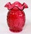 American Vintage Fenton "Country Cranberry" Art Glass Ruffled Daffodil Vase For Sale - Image 3 of 9
