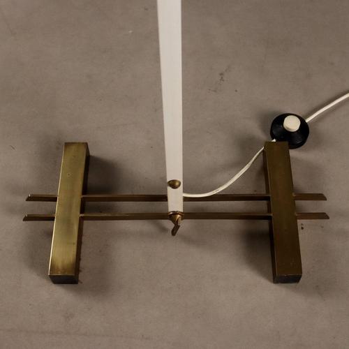 Vintage Floor Lamp in Brass and Enamelled Metal, 1960s For Sale - Image 11 of 12
