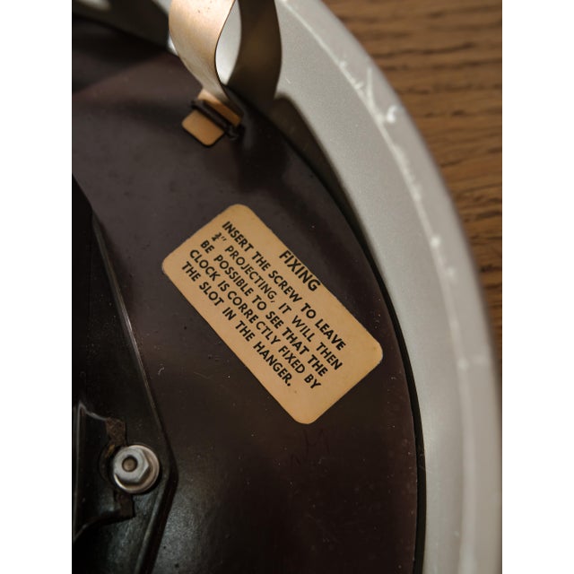Grey Clock from Gent of Leicester, England, 1960s For Sale - Image 6 of 12