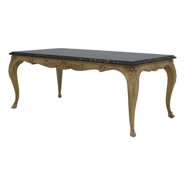 Marble Top Georgian Style Painted Coffee Table For Sale