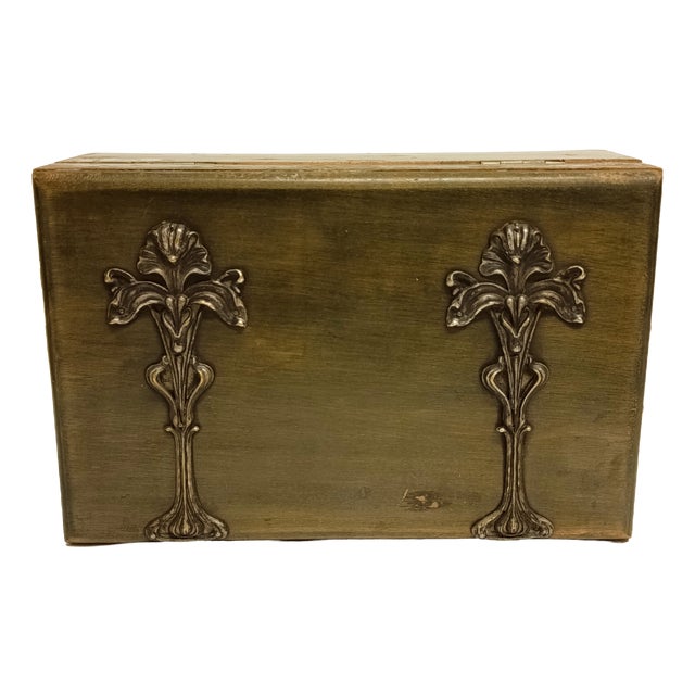 Art Nouveau Postcard Box from Robert Frères Stationery, Switzerland, 1890s For Sale