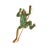 1980s 14k Yellow Gold Diamond & Emerald Frog Pin For Sale - Image 4 of 13