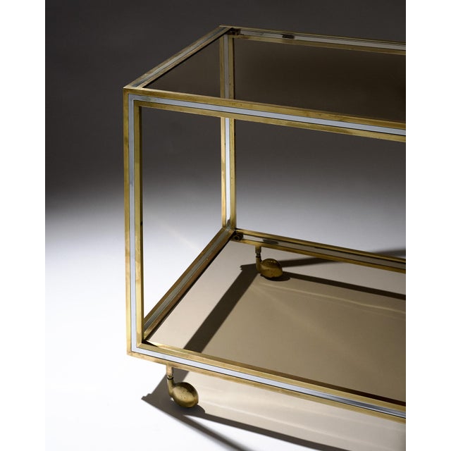 1950s Italian Modernist Bar Cart by Romeo Rega, Circa 1970 For Sale - Image 5 of 9