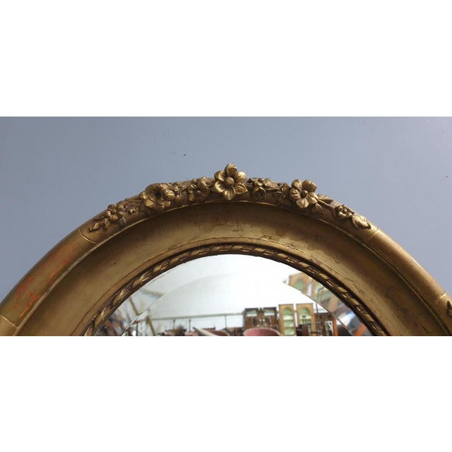 Victorian Oval Gilt Mirror For Sale - Image 5 of 8