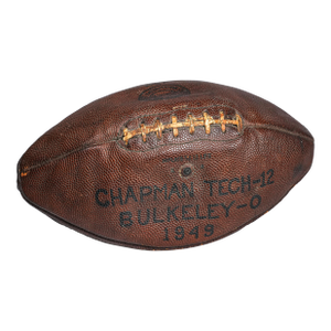 Neat Spalding Antique Leather Football Trophy Mancave Sports Home Decor Connecticut High School