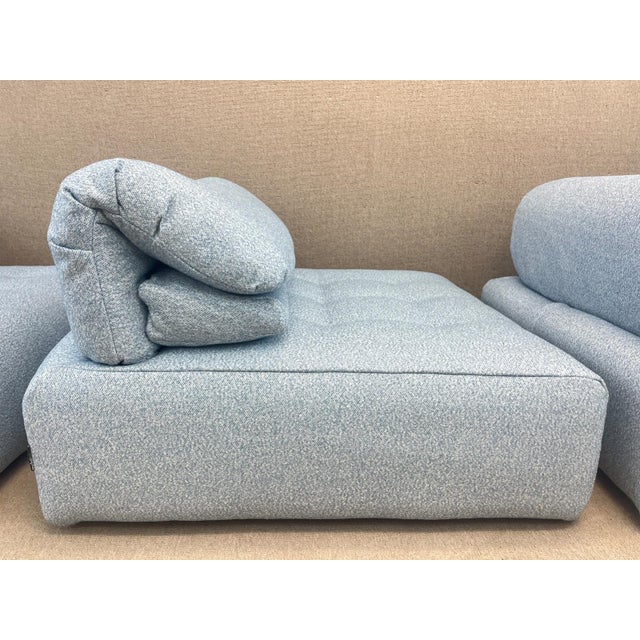 Light Blue and White Voyage Immobile Modular Sofa by Roche Bobois, Set of 3 For Sale - Image 16 of 18