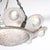 1930s Art Deco Frosted Glass Chandelier With Stylized Cubist Floral Motif For Sale - Image 4 of 18