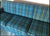 1950s Mid Century Sofa Blue and Green Plaid 3 Seat Sofa For Sale - Image 5 of 12