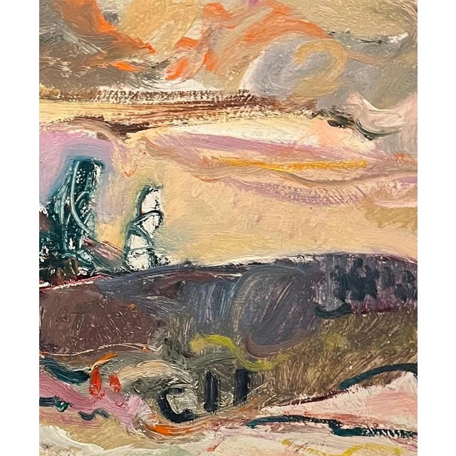 Jean Krille, Landscape 141, Oil on Masonite For Sale - Image 6 of 14