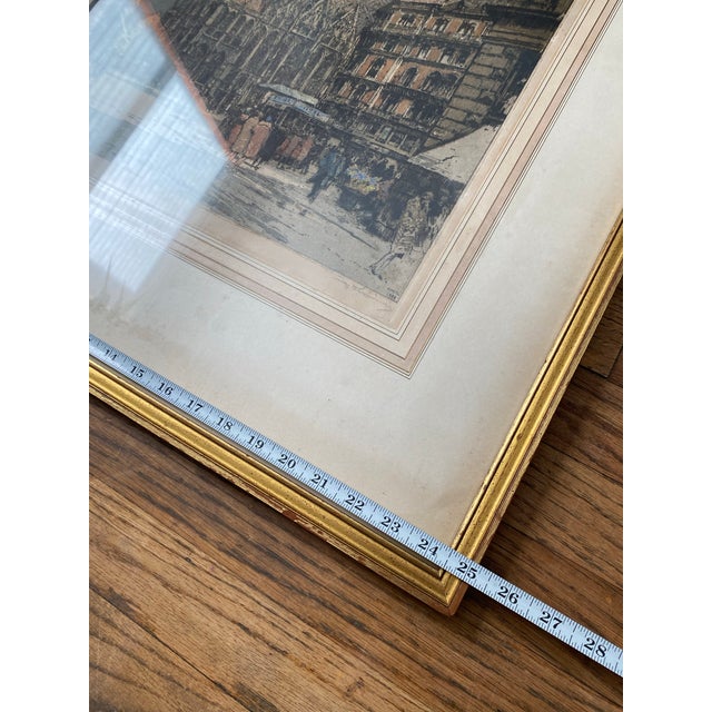 Gray Luigi Kasimir Hand-Colored Etching “St. Stephen’s Cathedral Vienna” — Signed 1928, Limited Edition For Sale - Image 8 of 9