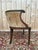 Louis XVI Style Barrel-Shaped Wood, Velvet, Brass Desk Chair with Ram's Heads, 1890s For Sale - Image 4 of 8
