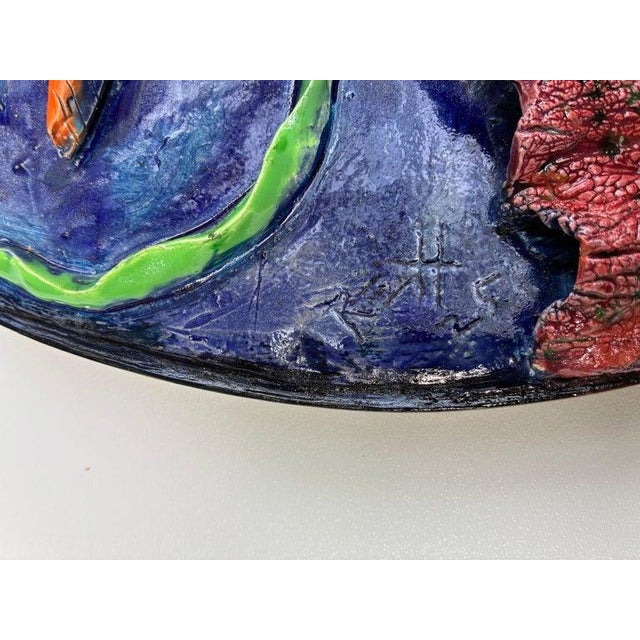 2020s Queen Angel Fish Ceramic Wall Sculpture For Sale - Image 5 of 8