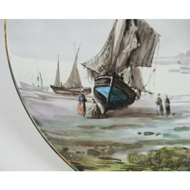 Paysage Maritime Earthenware Dish For Sale - Image 6 of 10