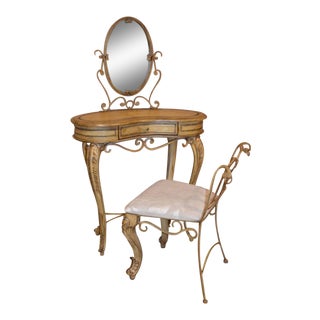 Pulaski Tuscan Style Petite Vanity & Chair For Sale