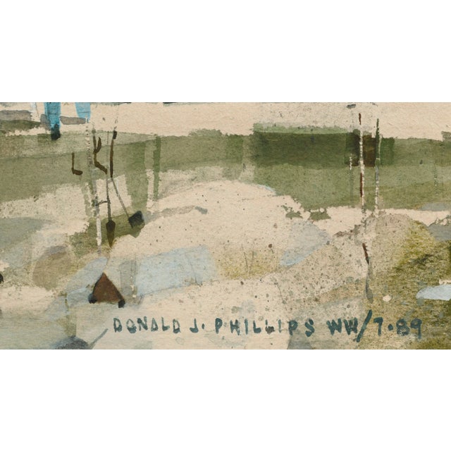 1980s Donald J. Phillips "Pt. Pinos Light" Coastal Landscape 1989 For Sale - Image 5 of 8