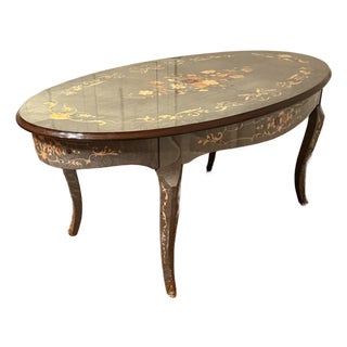 1990s Handcrafted Italian Marquetry Coffee Table For Sale