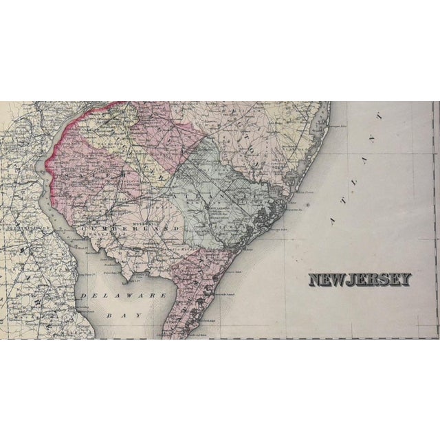 This remarkably preserved 32" x 20" antique map of New Jersey was published by G.W. Gray & Son, a prominent Philadelphia-...