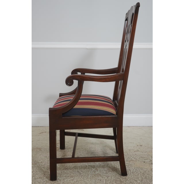 Chippendale Kittinger Historic Newport Tall Back Mahogany Armchair For Sale - Image 3 of 18
