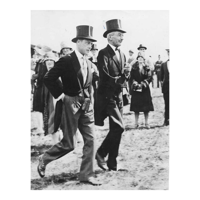 1928 Prince of Wales Attends Classic Derby at Epsom Downs Photograph For Sale