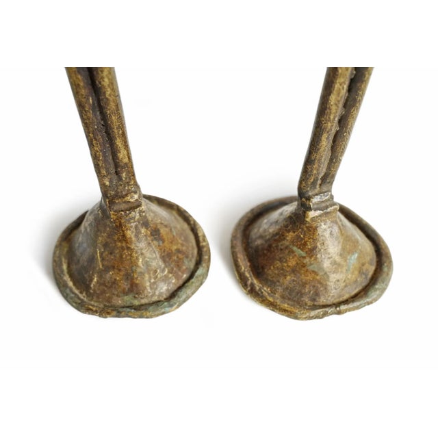 Antique Pair of Bronze Dogon Figures For Sale - Image 9 of 10