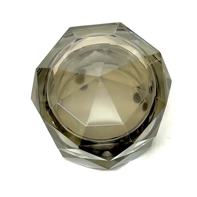 2010s Arteriors Smokey Grey Iridescent Crystal Clarion Trinket Box For Sale - Image 5 of 10