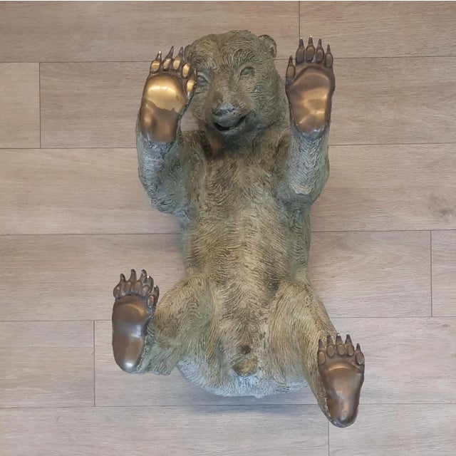 Bronze Bear Coffee Table, 1970s For Sale - Image 4 of 11
