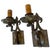 These are just a great quality pair of mixed metal sconces with original patina. The embossing on the fleur de lis is...