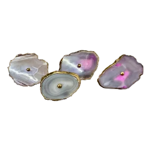 Natural Geode Pulls, S/4