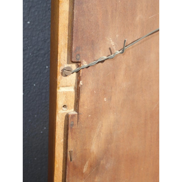 Vintage French Country Aged Wall Mantle Mirror W Aged Mirror For Sale - Image 10 of 12