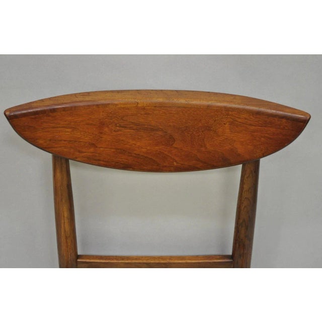 Mid-Century Modern Vintage Lane Perception Mid Century Modern Walnut Dining Side Chair For Sale - Image 3 of 12