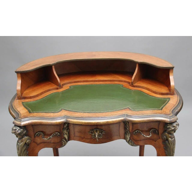 19th-Century Kingwood & Ormolu Writing Table, 1880s For Sale - Image 10 of 18