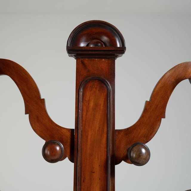 19th Century United Kingdom Victorian Brown Mahogany Coat Rack For Sale - Image 14 of 14
