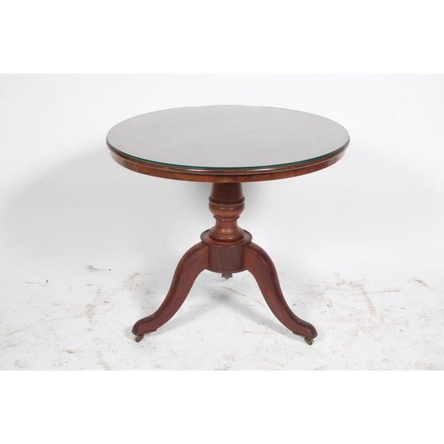 Mid-Century Duncan Phyfe-Style Round Mahogany End Table | Chairish