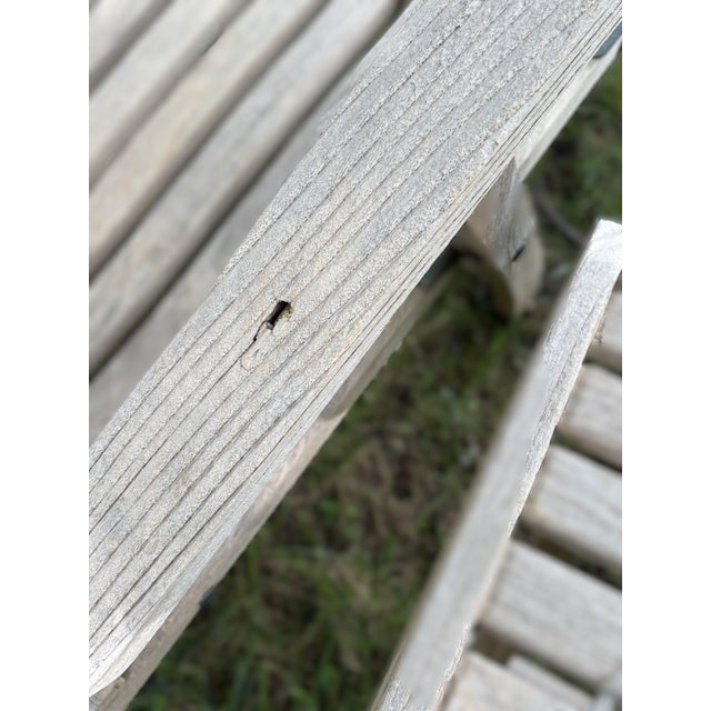 Early 20th Century British Teak Steamer Chairs With Solid Brass Hardware For Sale - Image 10 of 13