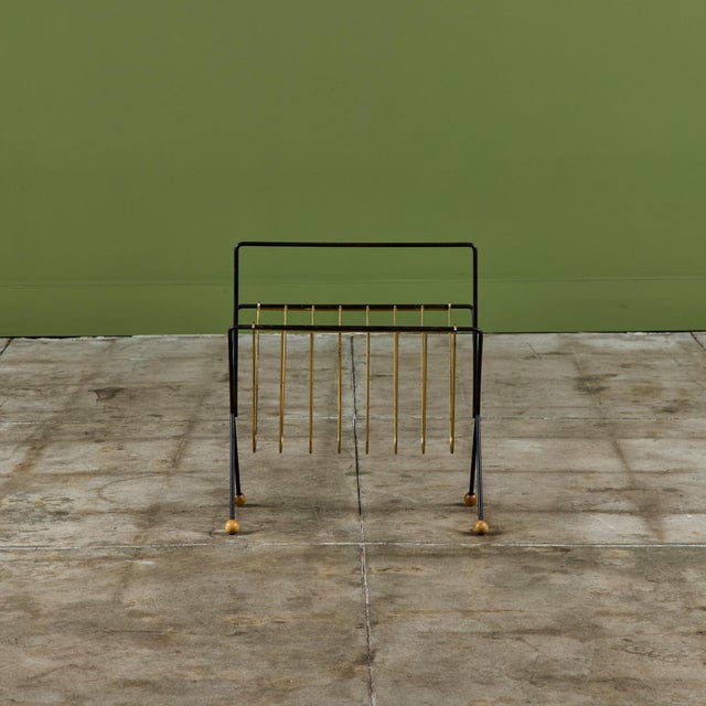 Metal Tony Paul Wire Magazine Rack For Sale - Image 7 of 14