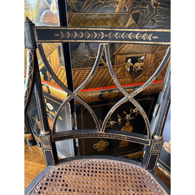 Vintage English Regency Caneback Chair For Sale - Image 9 of 12