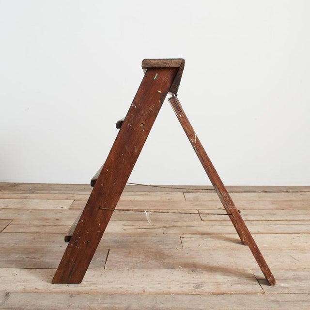 Wood Vintage Wooden Artist Wide Step Ladders For Sale - Image 7 of 9