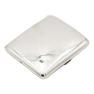 Plain Rectangular Silver Cigarette Case For Sale