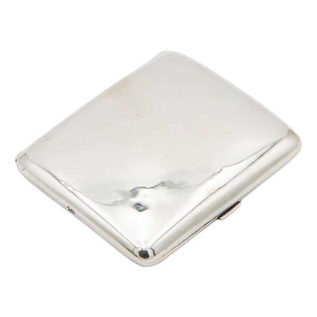 Plain Rectangular Silver Cigarette Case For Sale