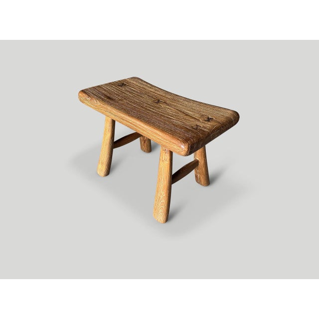 Andrianna Shamaris Mid Century Couture Bench or Stool For Sale - Image 4 of 5