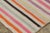1950s Vintage Peruvian Square Kilim, Polychromatic Pastel Striped Design - Rug & Kilim For Sale - Image 5 of 7