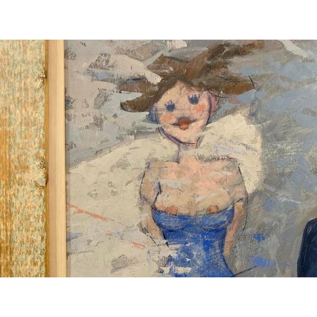 Giampaolo Talani "Woman on the Wall" Oil on Board, Figurative Nude, Tuscan Contemporary Art, Italian Master Contemporary Art, 2000 For Sale - Image 4 of 11